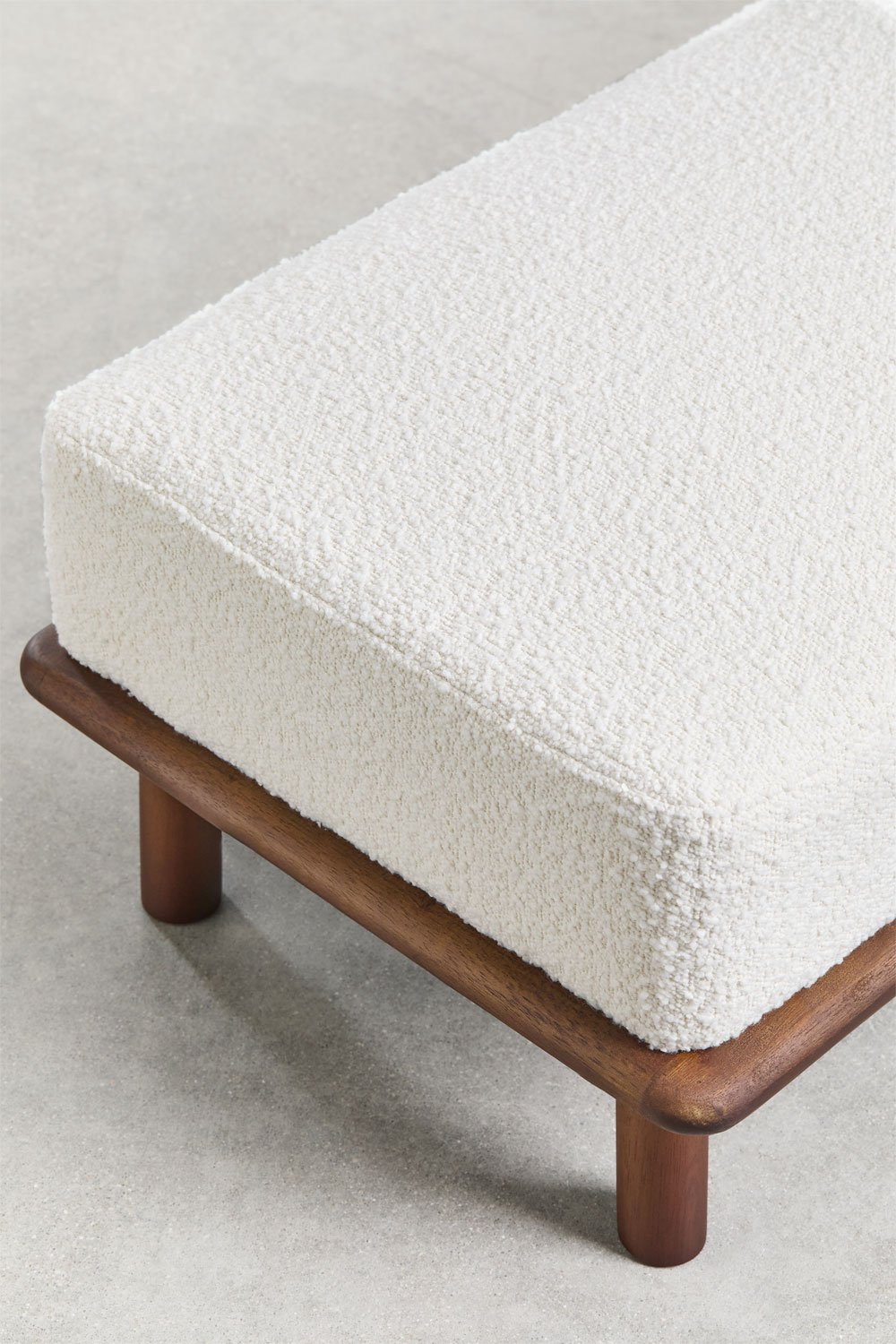 Banc en bois d'hévéa et tissu Veral , image de la galerie 4