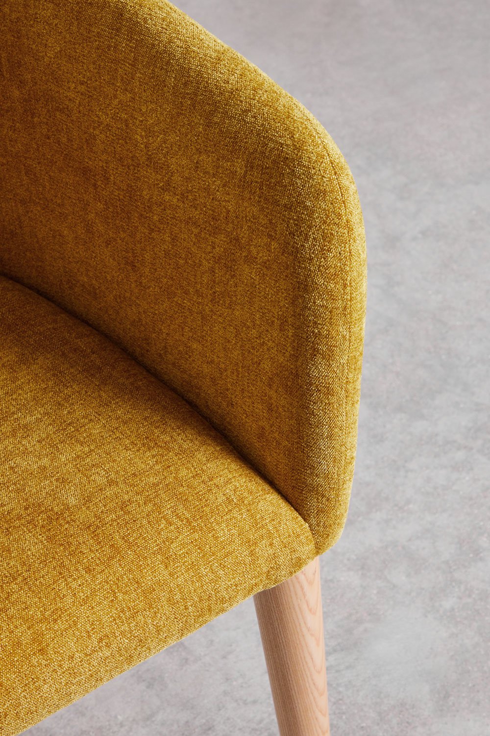 Chaise de salle à manger rembourrée Bunia avec accoudoirs, image de la galerie 7