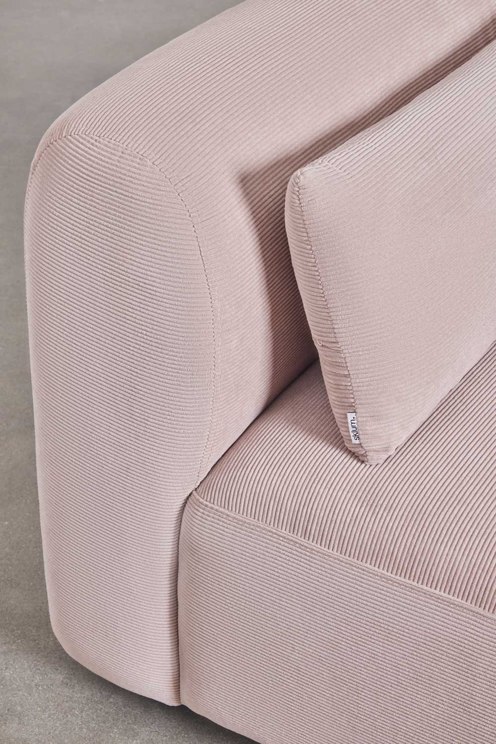 Canapé modulable 3 pièces avec méridienne droite et pouf Fogler, image de la galerie 7