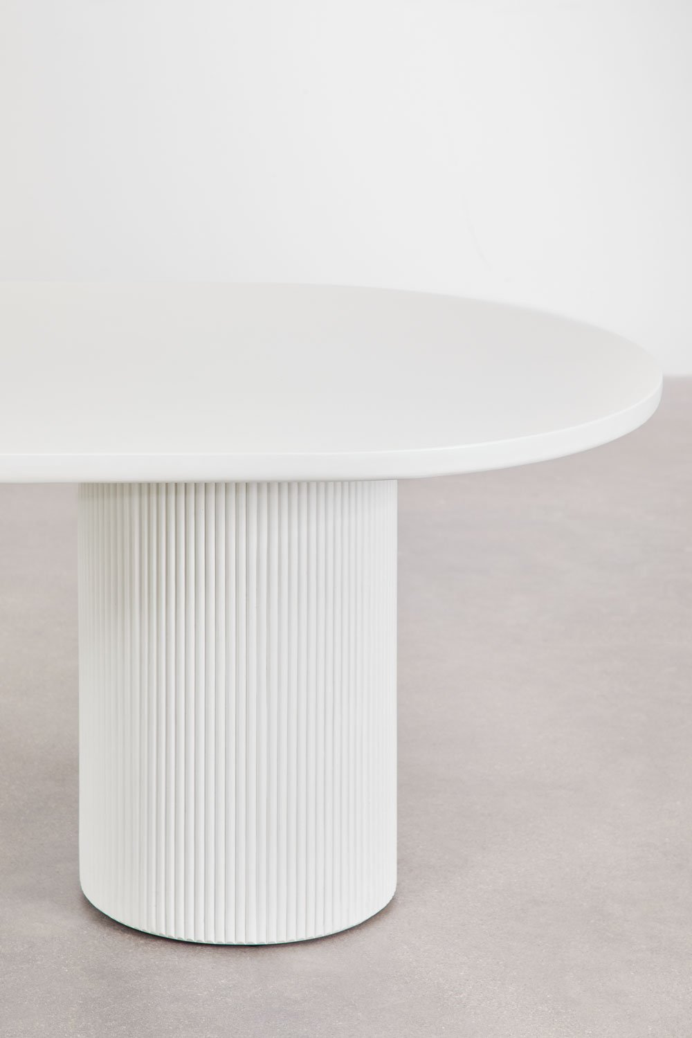 Table de jardin ovale 220x100 cm en ciment Velia, image de la galerie 5