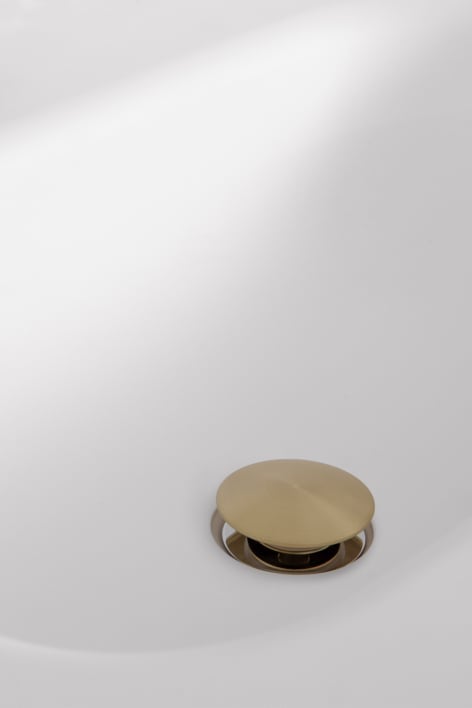 Robinet de vidange d'évier Orveta Click-Clack en acier inoxydable et laiton