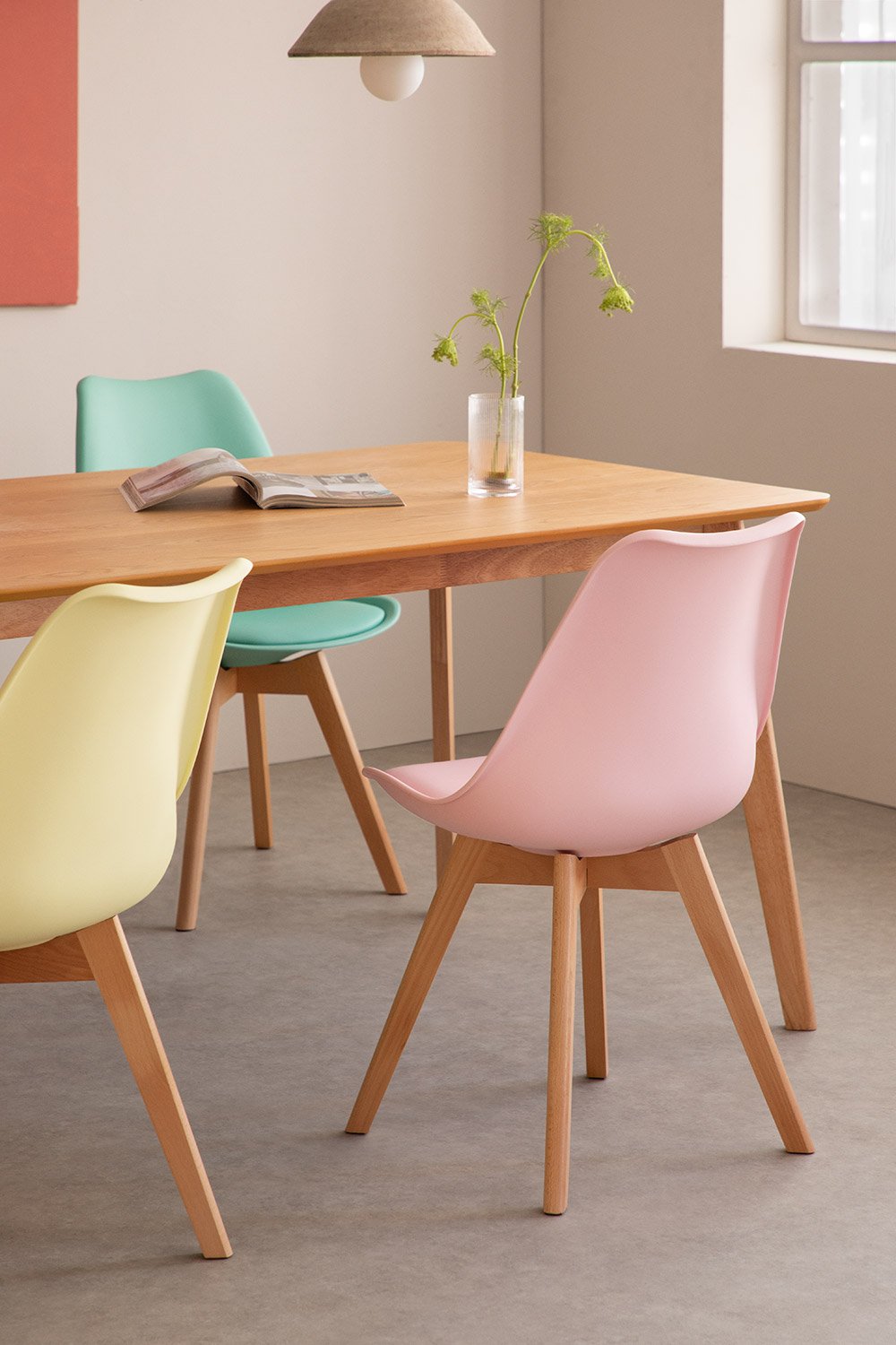 Pack de 2 chaises de salle à manger nordiques    , image de la galerie 1
