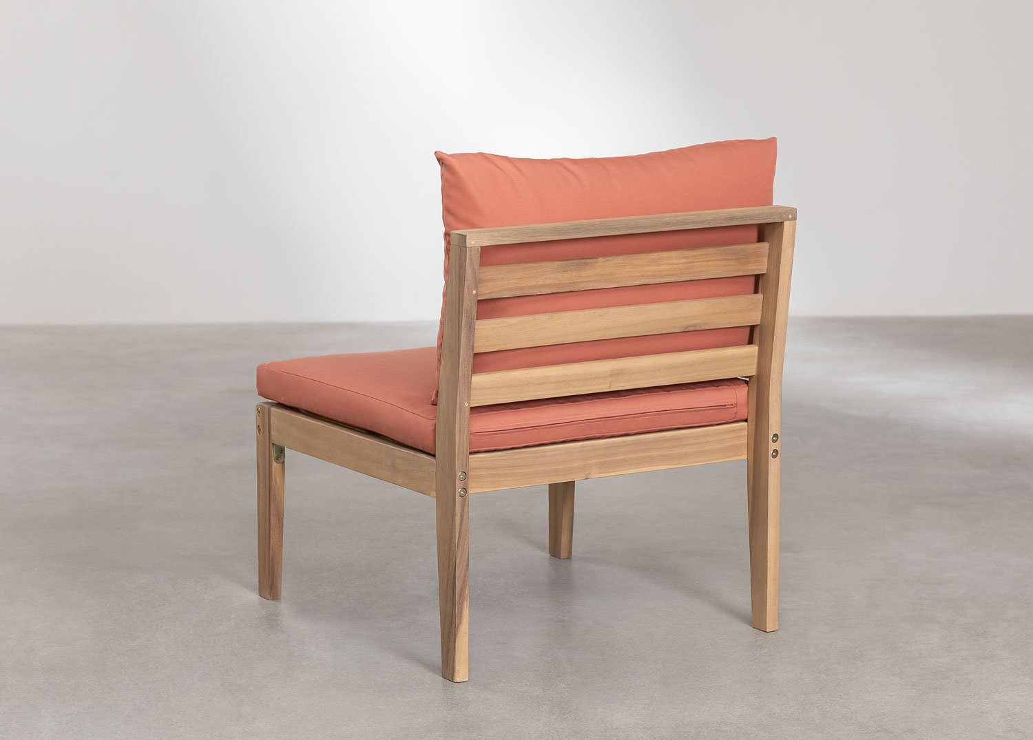 Module central pour canapé de jardin modulable Filips en bois d'acacia, image de la galerie 3