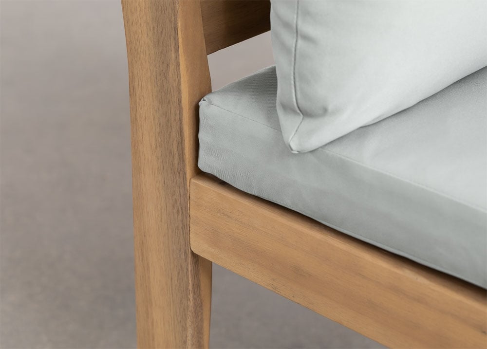 Module central pour canapé de jardin modulable Filips en bois d'acacia, image de la galerie 6