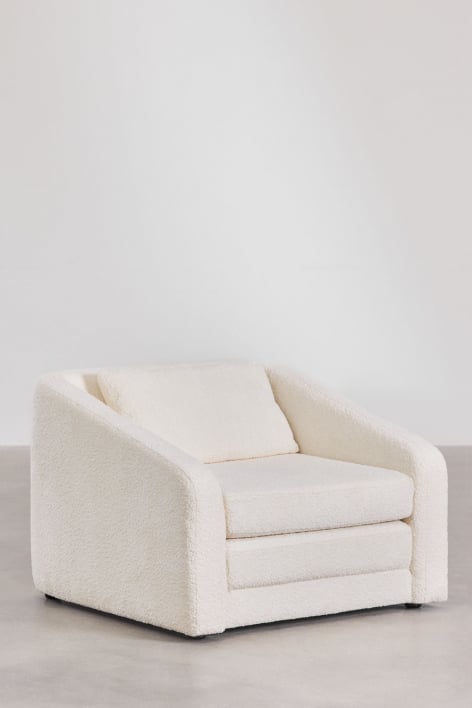 Pack de 2 canapés convertibles Dalila en tissu bouclé