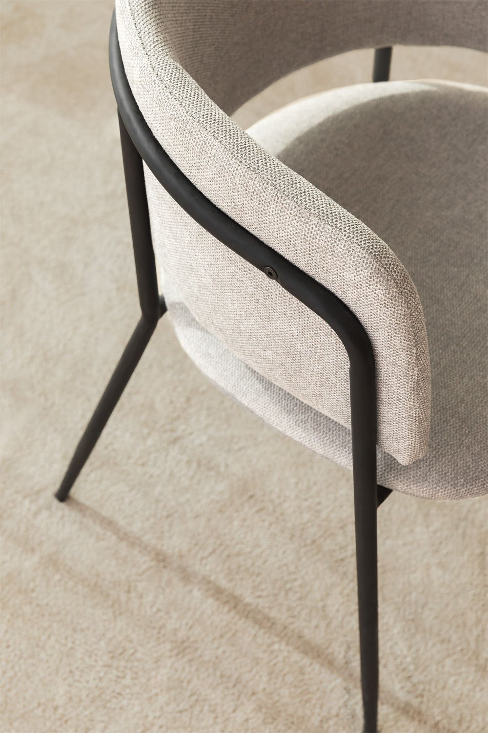 Pack de 2 chaises de salle à manger rembourrées Nalon, image de la galerie 2