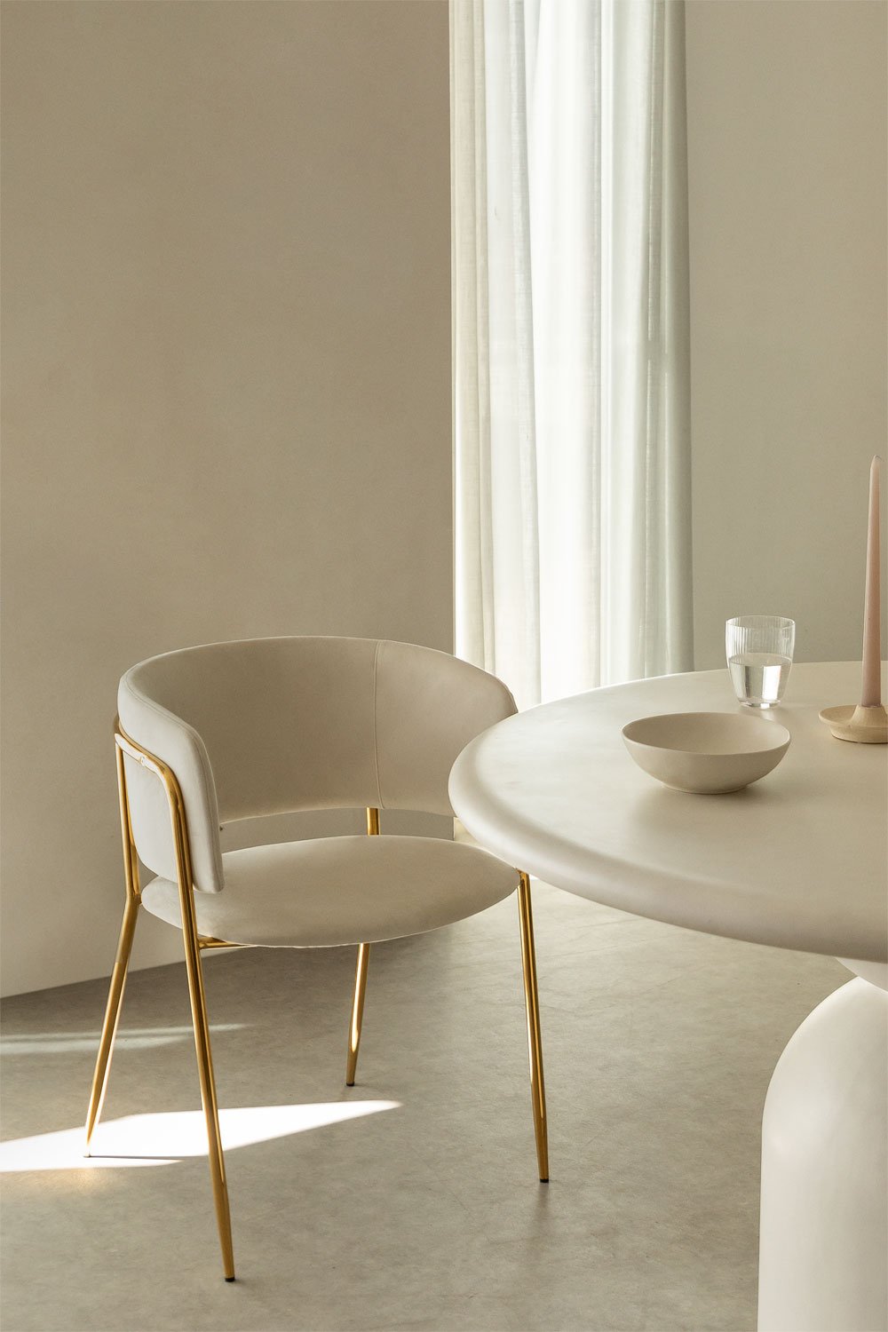 Pack de 2 chaises de salle à manger rembourrées Nalon, image de la galerie 1