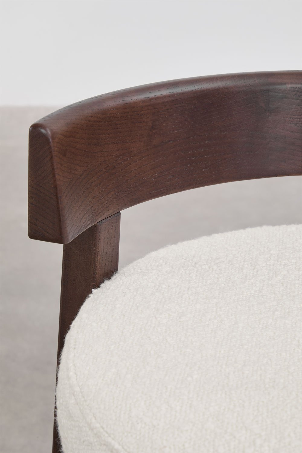 Pack de 2 tabourets hauts en bois de chêne et revêtus de tissu Manila, image de la galerie 6