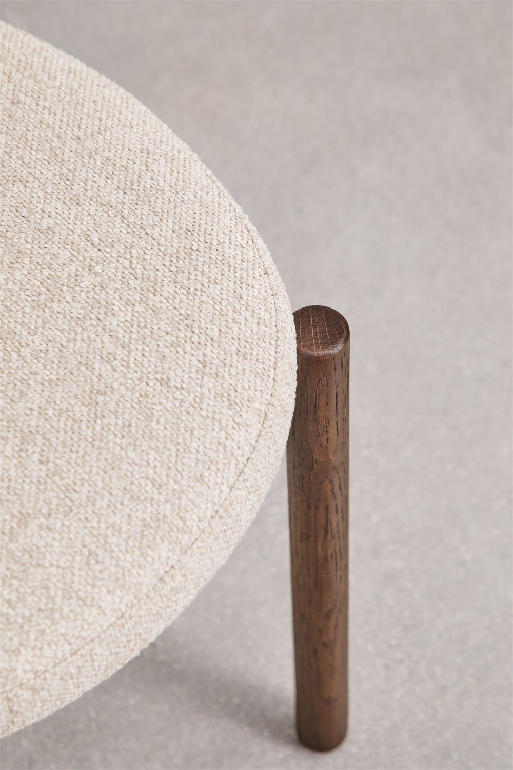 Chaise de salle à manger rembourrée en chêne Bianca, image de la galerie 8