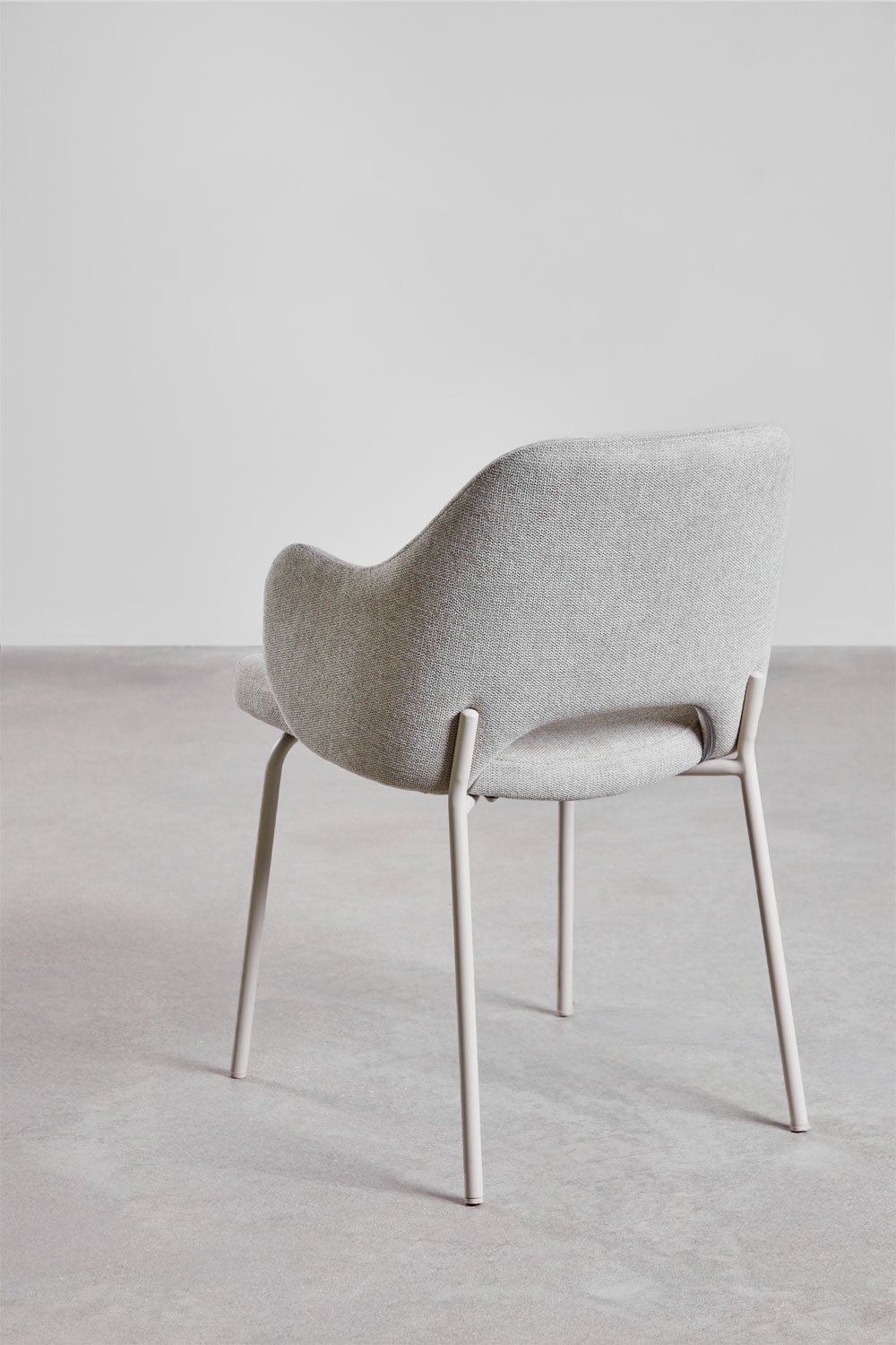 Chaise de salle à manger rembourrée Gemma avec accoudoirs, image de la galerie 5