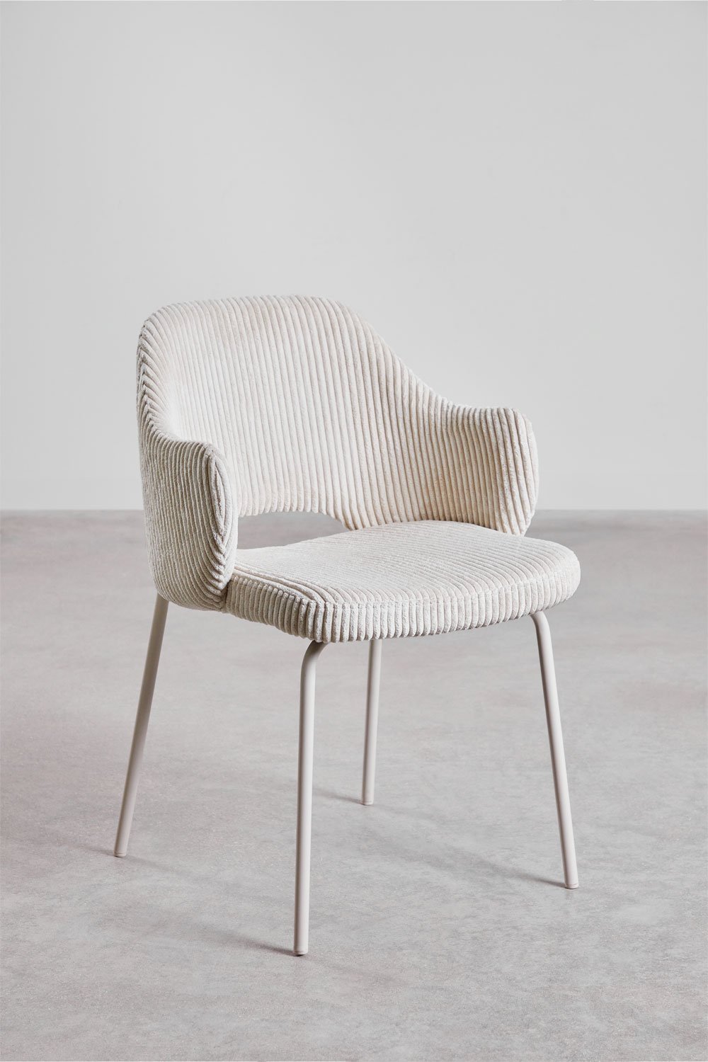 Lot de 4 chaises de salle à manger rembourrées Gemma avec accoudoirs, image de la galerie 3