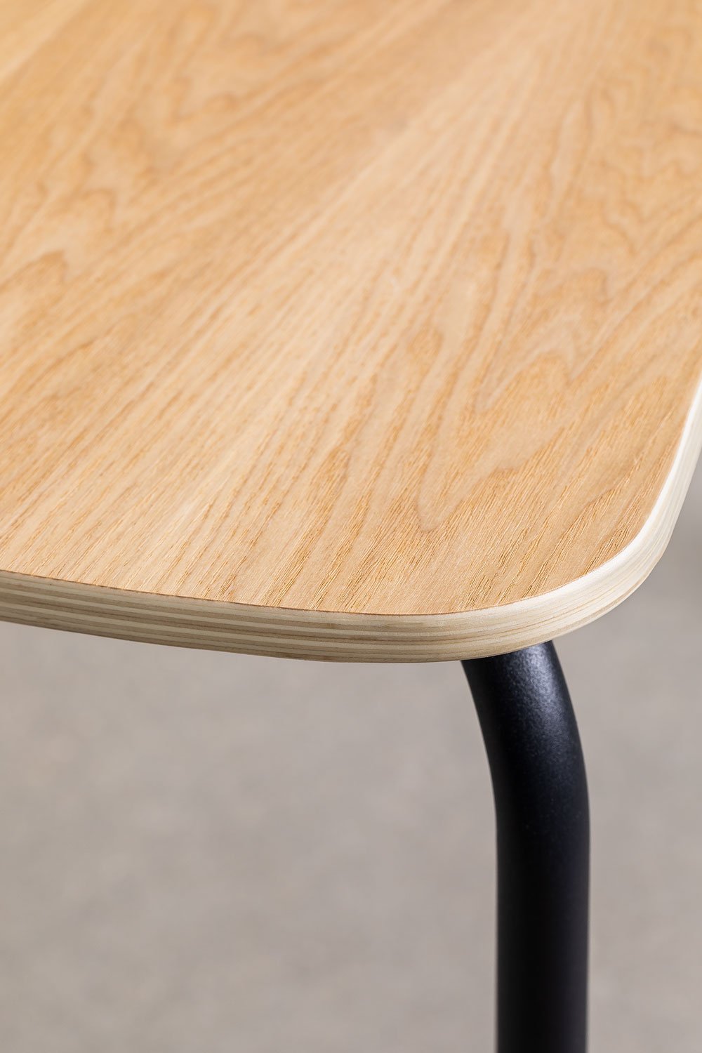 Pack de 4 chaises de salle à manger empilables en fer et bois Wilpier, image de la galerie 8