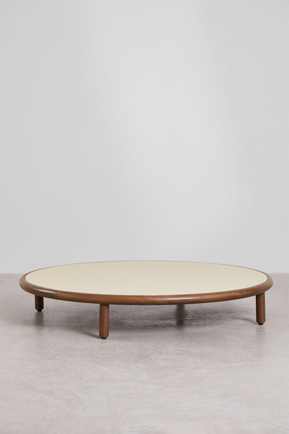 Table basse ronde de jardin en bois d'acacia Olivia, image de la galerie 1