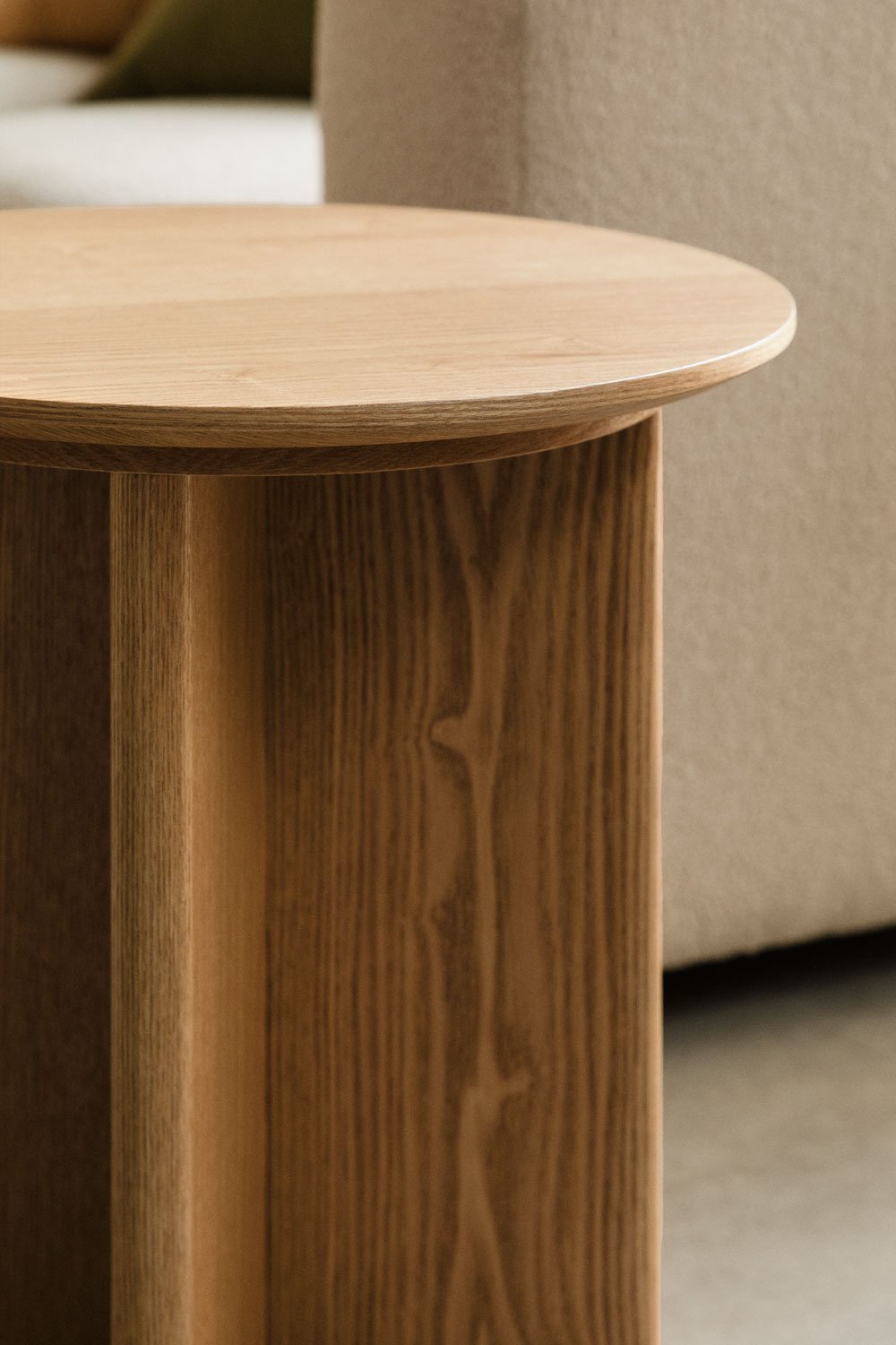 Table d'appoint ronde Ø45 cm en MDF Saonara, image de la galerie 2