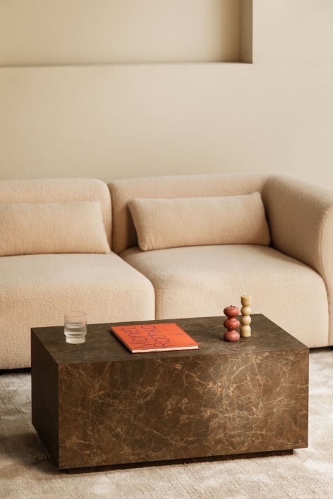Table basse rectangulaire en MDF (90x50 cm) Aria