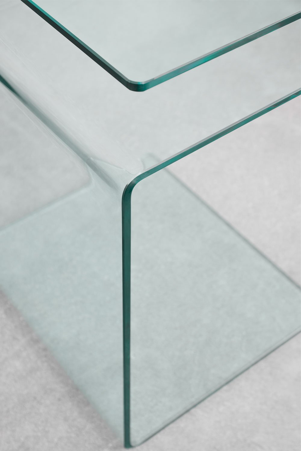 Table d'appoint rectangulaire 40x35 cm en verre trempé Diora, image de la galerie 9