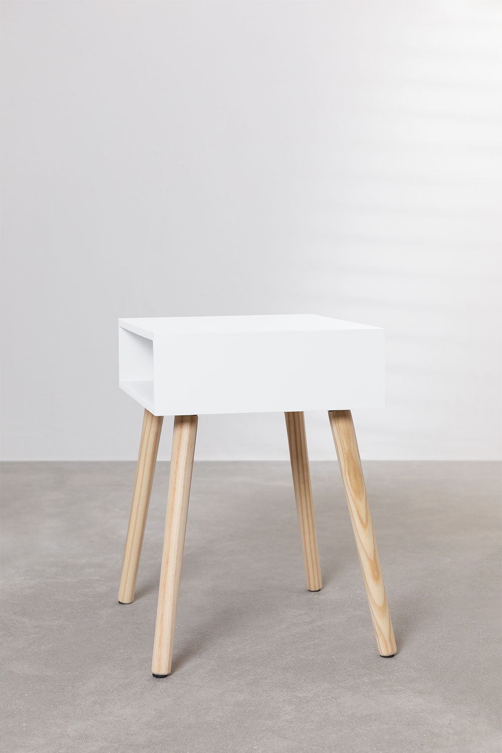 Pack de 2 tables de chevet rectangulaires 40x35 cm en bois Zente, image de la galerie 3