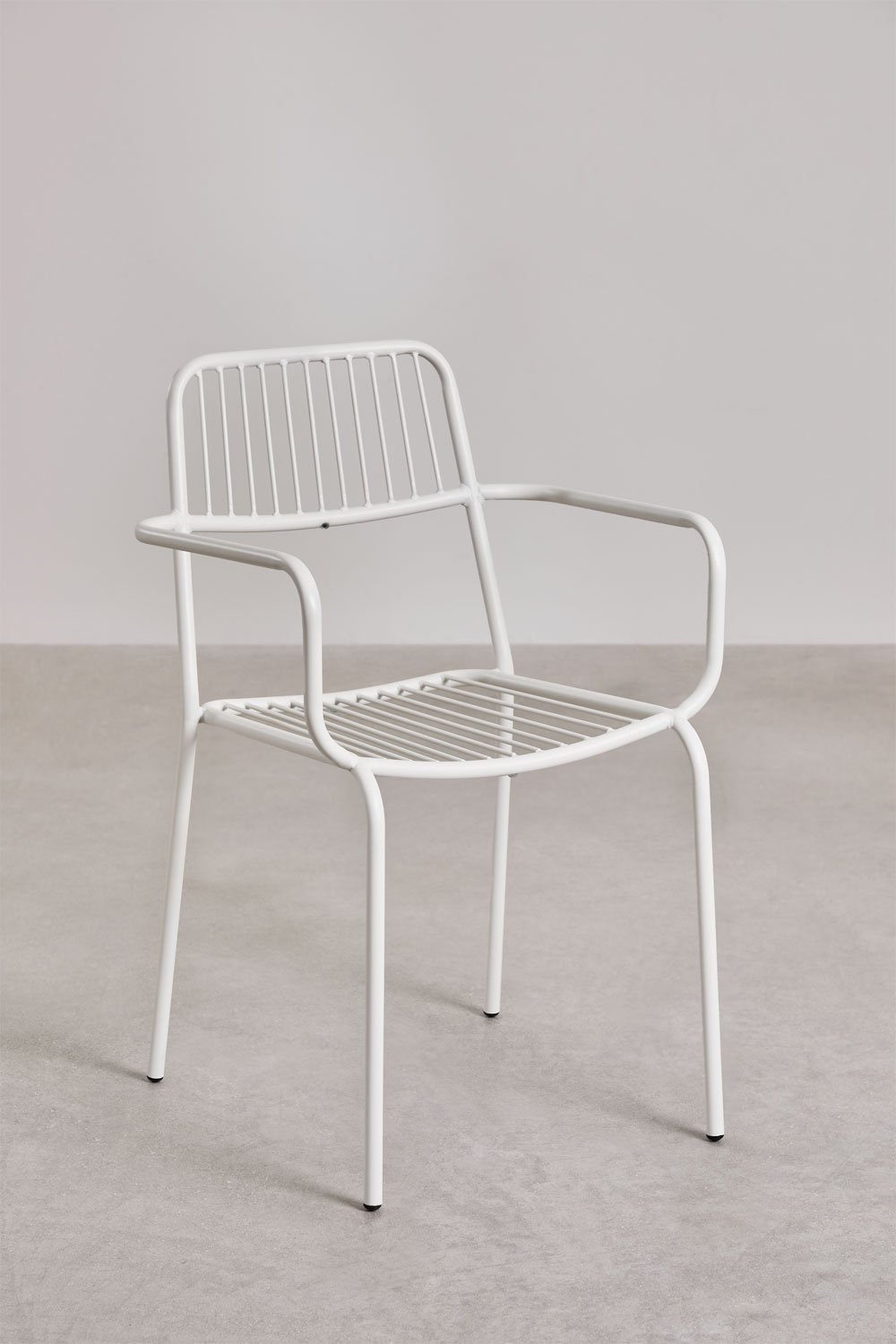 Pack de 2 chaises de salle à manger empilables avec accoudoirs Elton, image de la galerie 1