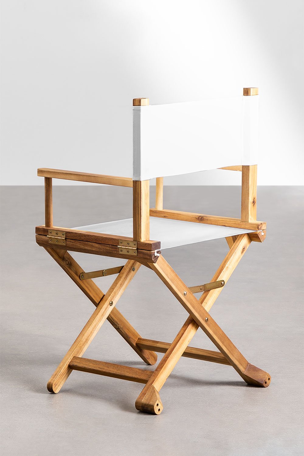 Pack de 2 chaises de réalisateur pliantes de jardin en bois d'acacia Ridley, image de la galerie 4