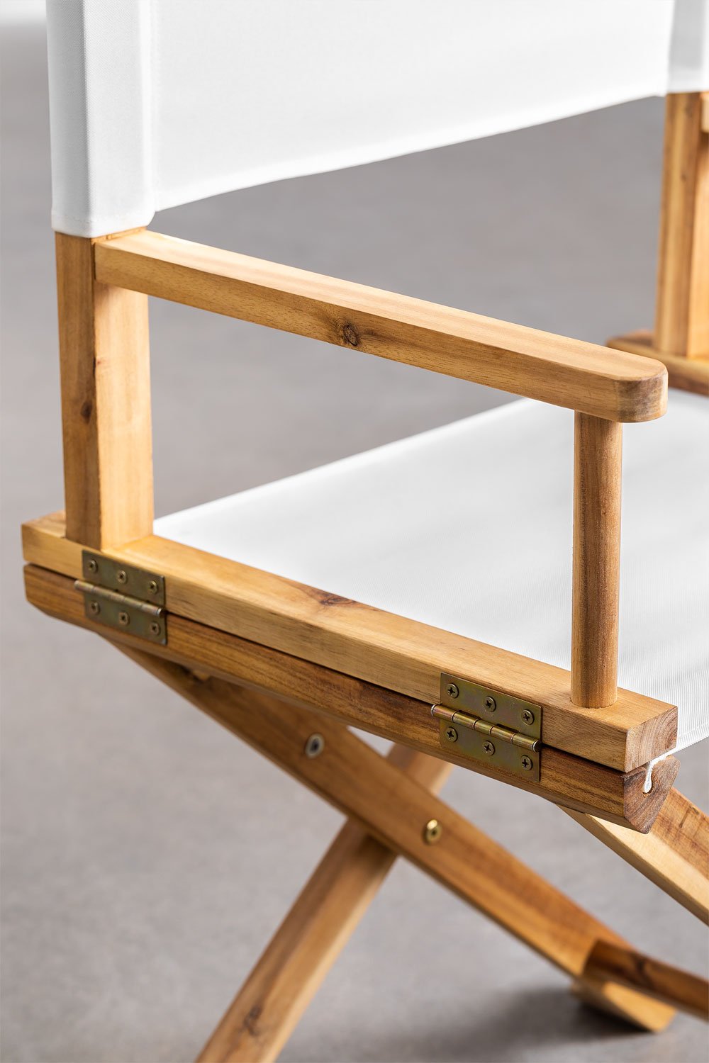 Pack de 2 chaises de réalisateur pliantes de jardin en bois d'acacia Ridley, image de la galerie 5