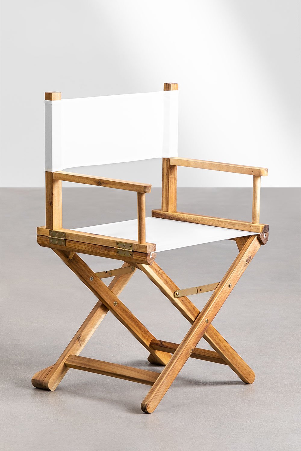 Pack de 4 chaises de réalisateur pliantes de jardin en bois Ridley, image de la galerie 2