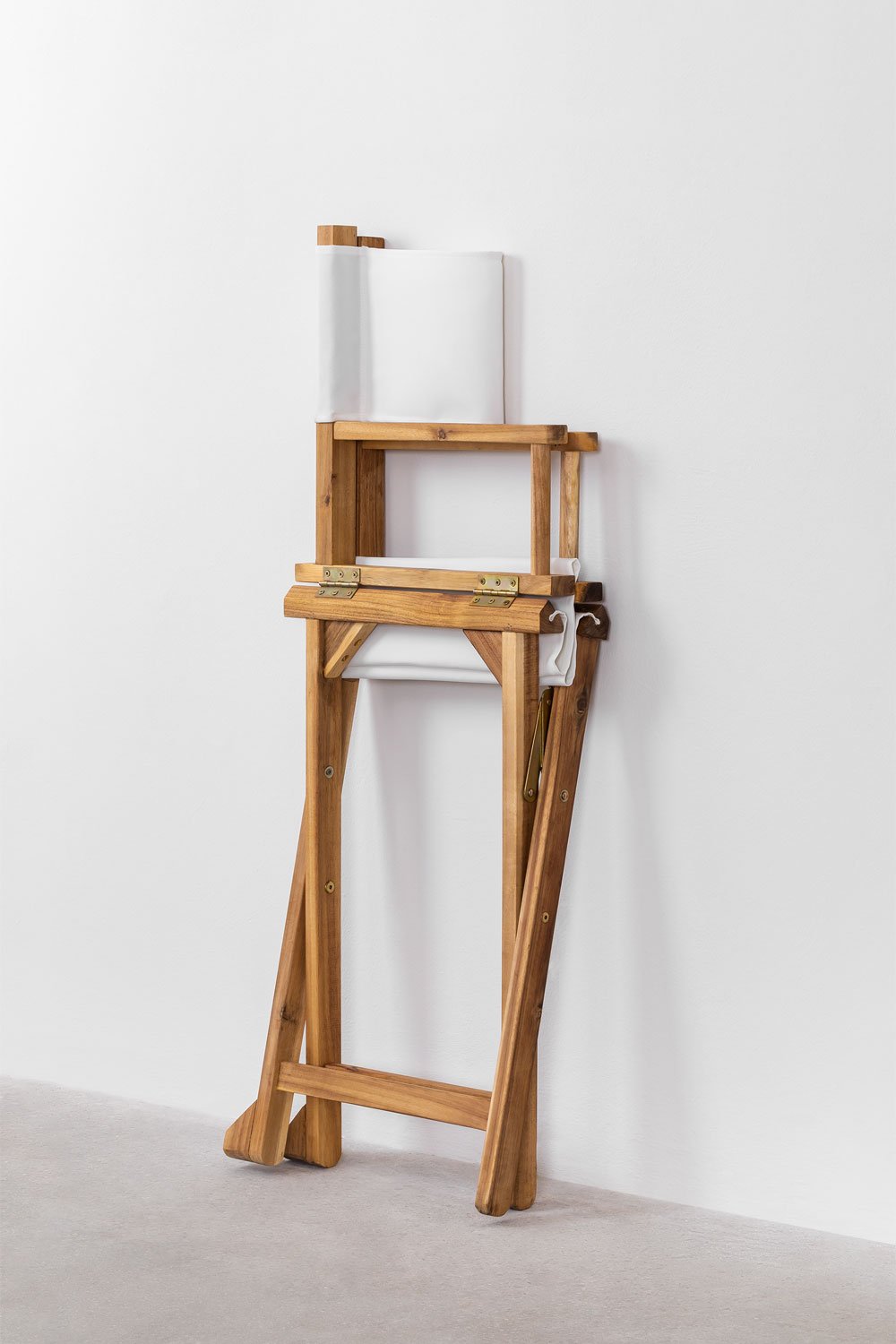 Pack de 4 chaises de réalisateur pliantes de jardin en bois d'acacia Ridley, image de la galerie 7