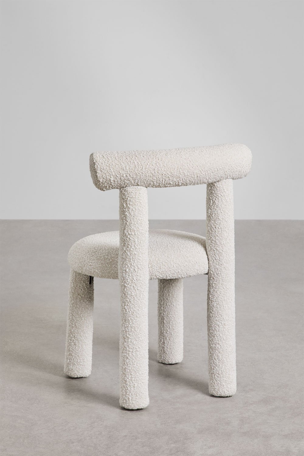 Pack de 2 chaises de salle à manger en tissu bouclé Gia, image de la galerie 4