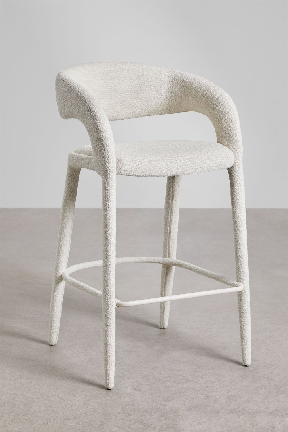 Tabouret haut en tissu bouclé Kite, image de la galerie 1