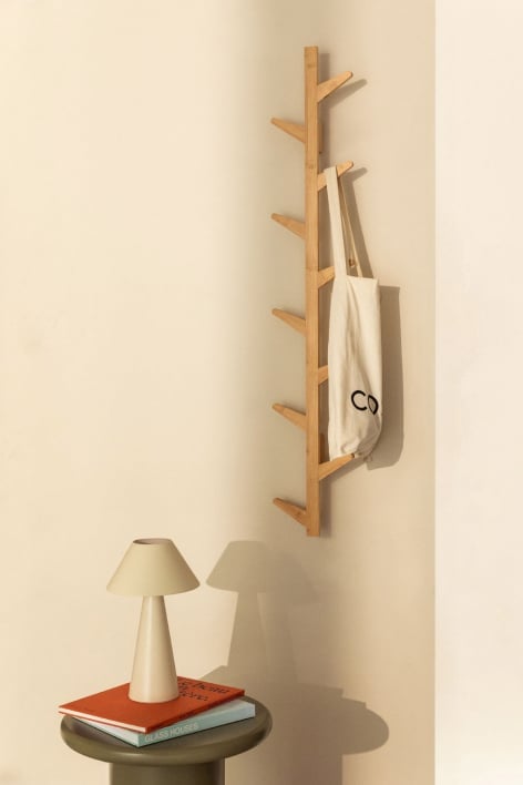 Porte-manteau mural en bambou Gorafe