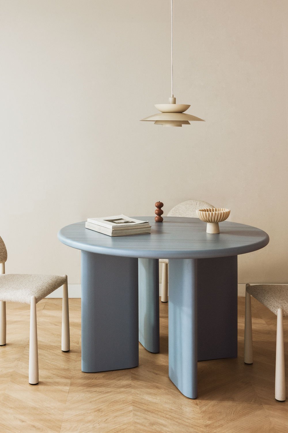 Table à manger ronde en MDF (Ø120 cm) Loulou, image de la galerie 1