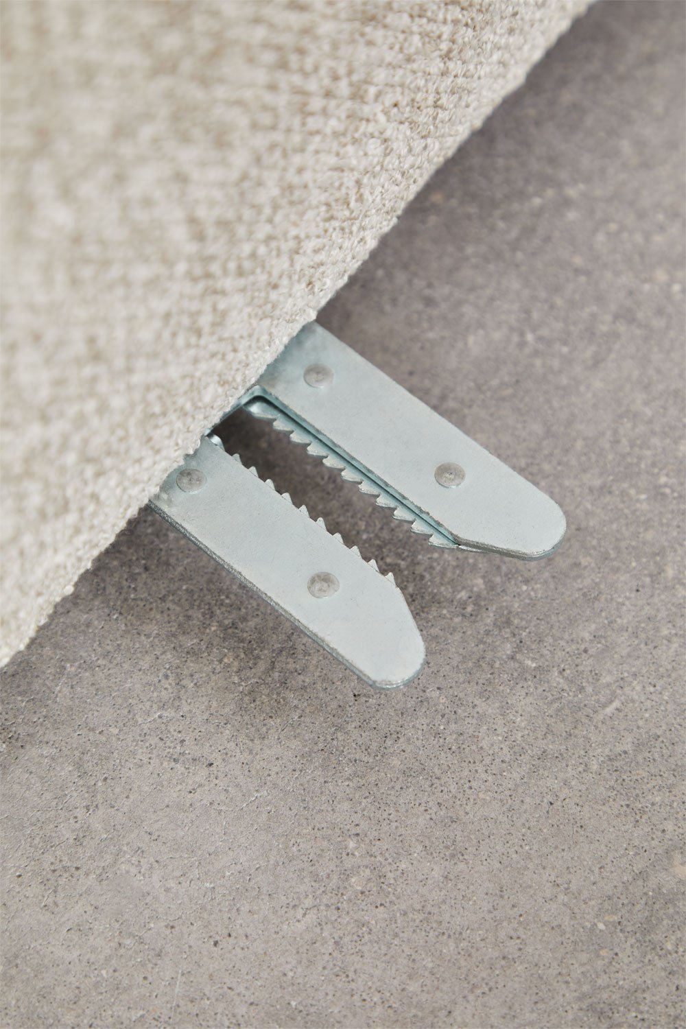 Canapé d'angle modulable Cardea 2 pièces avec méridienne droite et pouf rembourré, image de la galerie 13