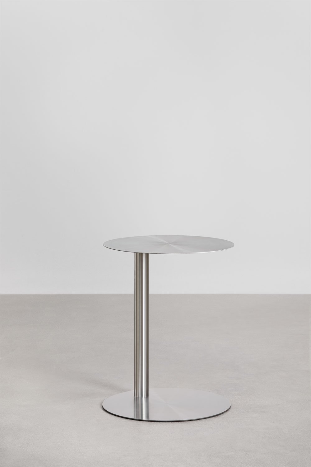 Table d'appoint ronde Ø40 cm en acier brossé Yannik, image de la galerie 2