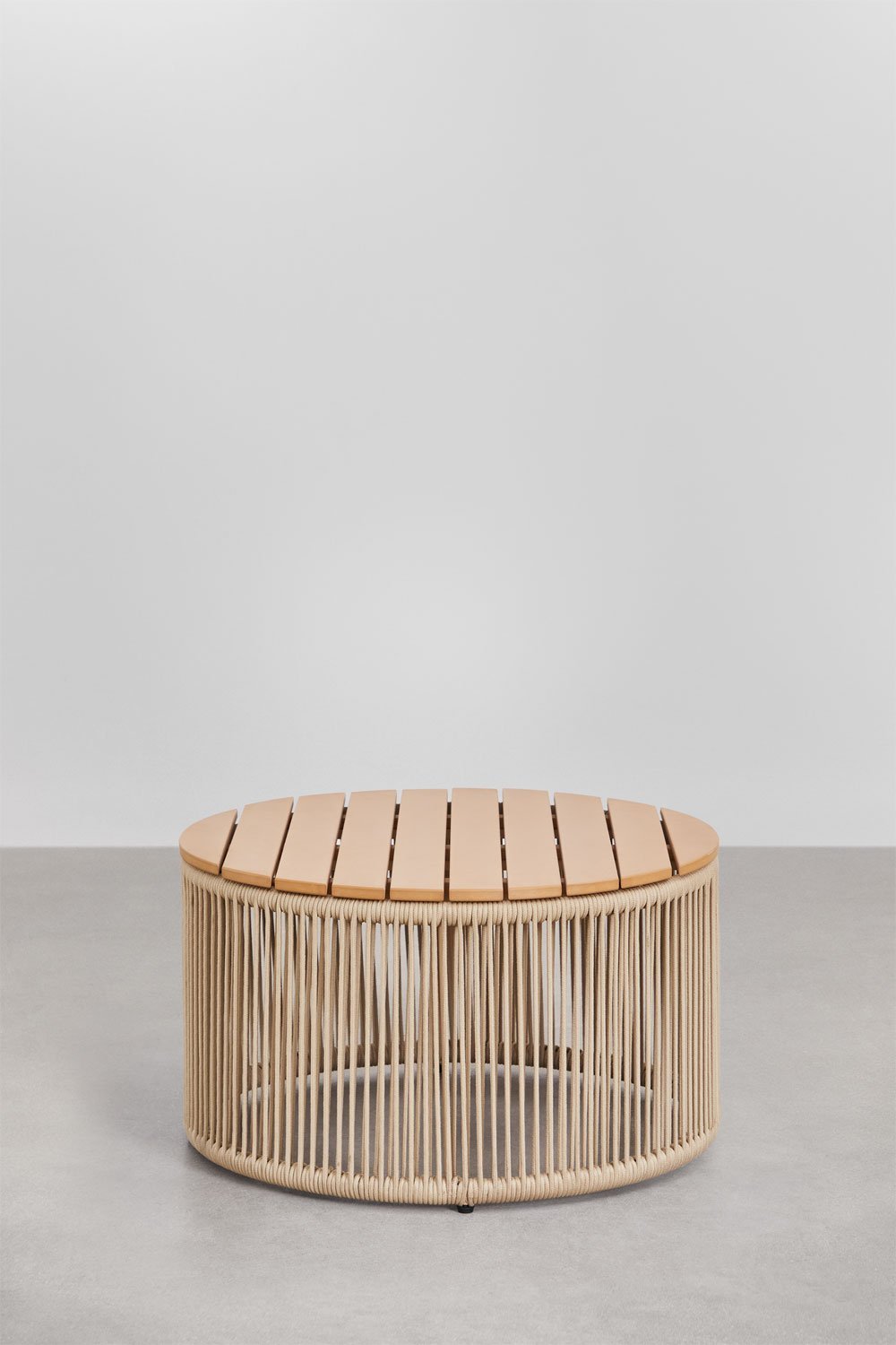 Table basse Calipso en fer et corde tressée  , image de la galerie 1