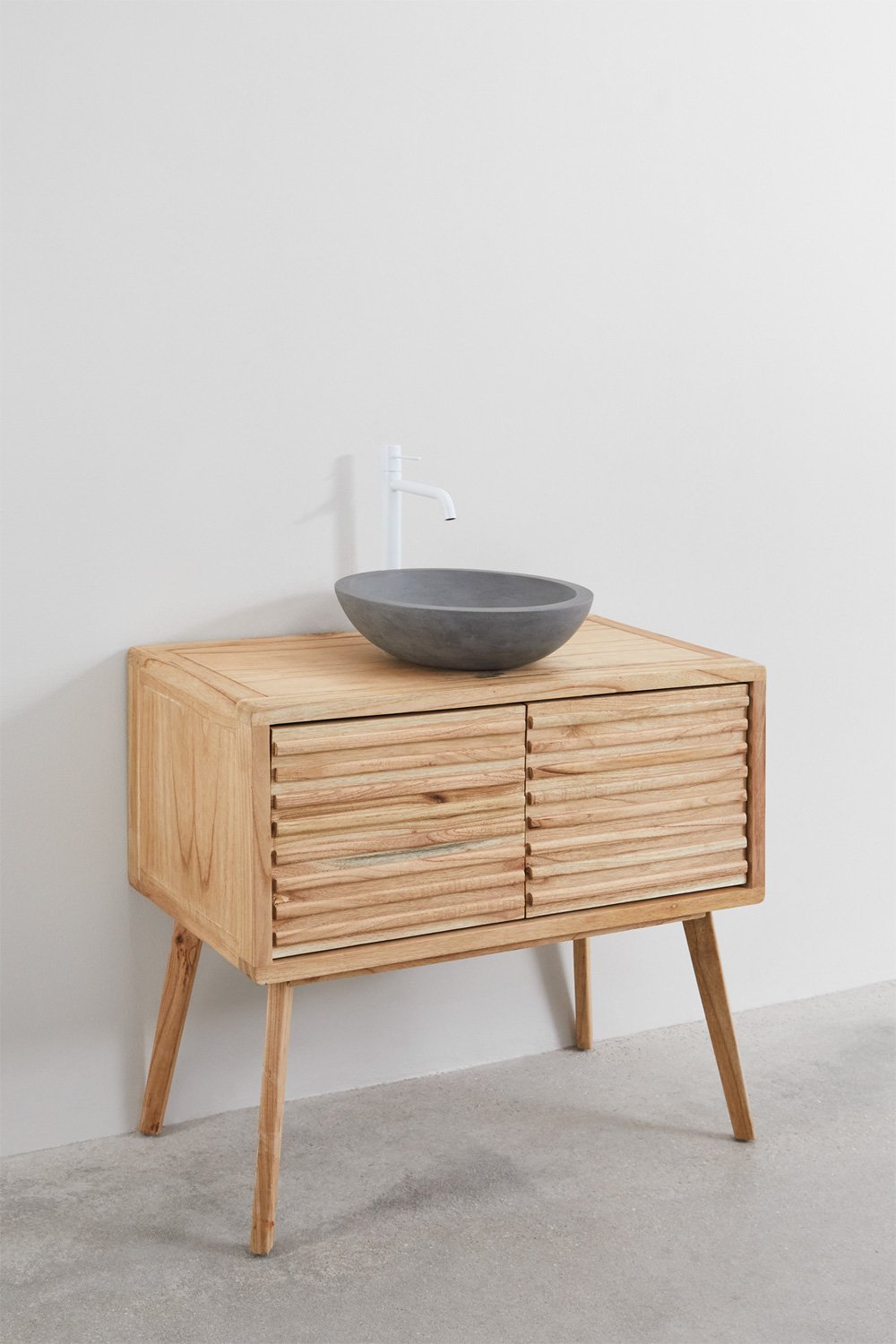 Ensemble meuble de salle de bain 90x45 cm en bois Deleyna, image de la galerie 3
