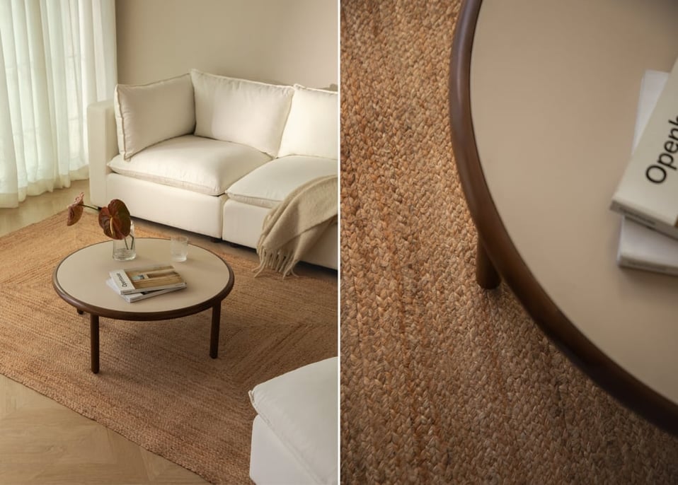 Tapis en jute naturel Tempo