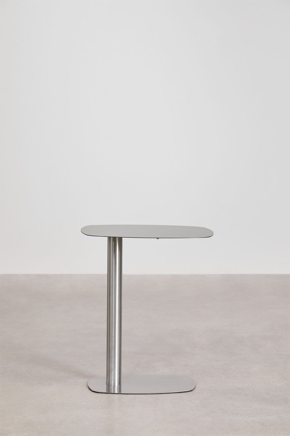 Table d'appoint 40x25 cm en acier brossé Odelia, image de la galerie 2