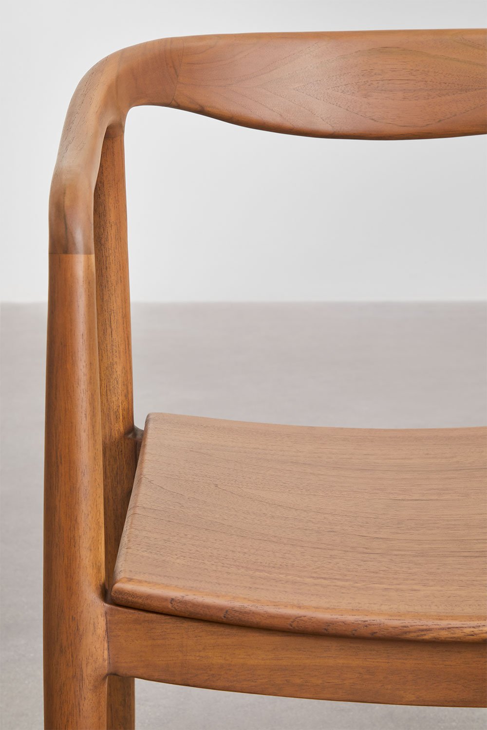 Pack de 2 chaises de salle à manger avec accoudoirs en bois de teck Rokan, image de la galerie 5