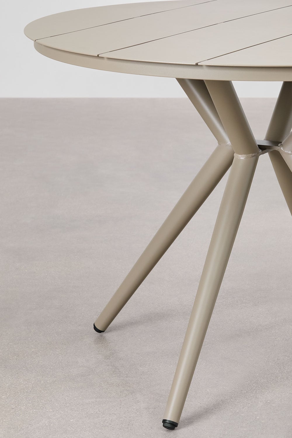 Table de salle à manger ronde en aluminium Valerie, image de la galerie 3