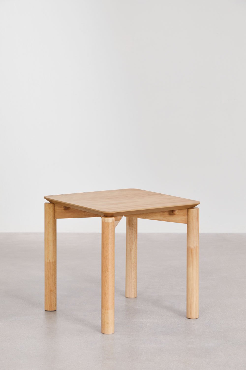 Table d'appoint carrée 50x50 cm en MDF plaqué chêne Munden , image de la galerie 2