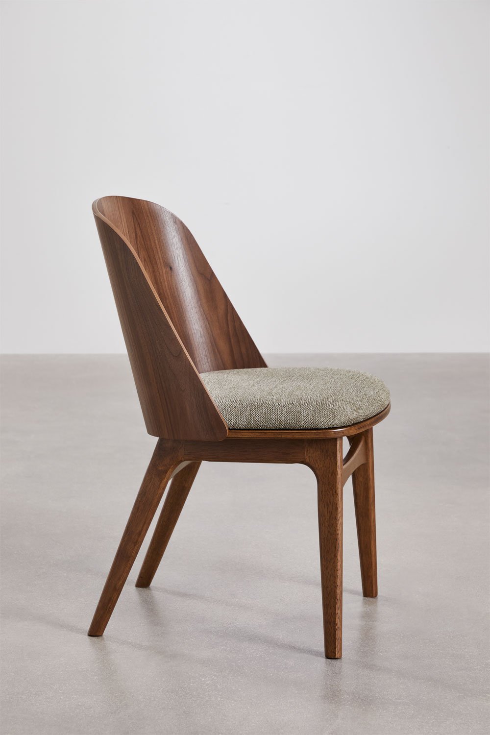 Chaise de salle à manger en bois et rembourrée Juna, image de la galerie 4