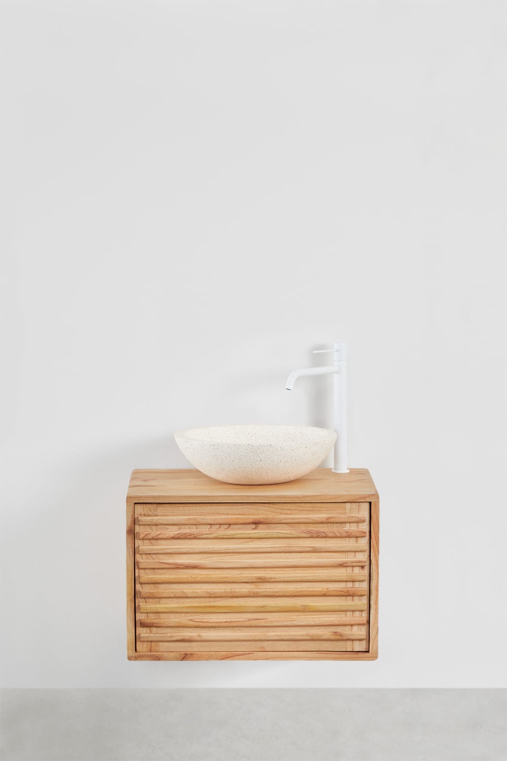 Ensemble de meuble de salle de bain suspendu en bois Deleyna, image de la galerie 2