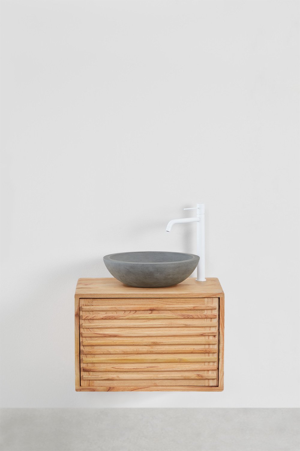 Ensemble de meuble de salle de bain suspendu en bois Deleyna, image de la galerie 2