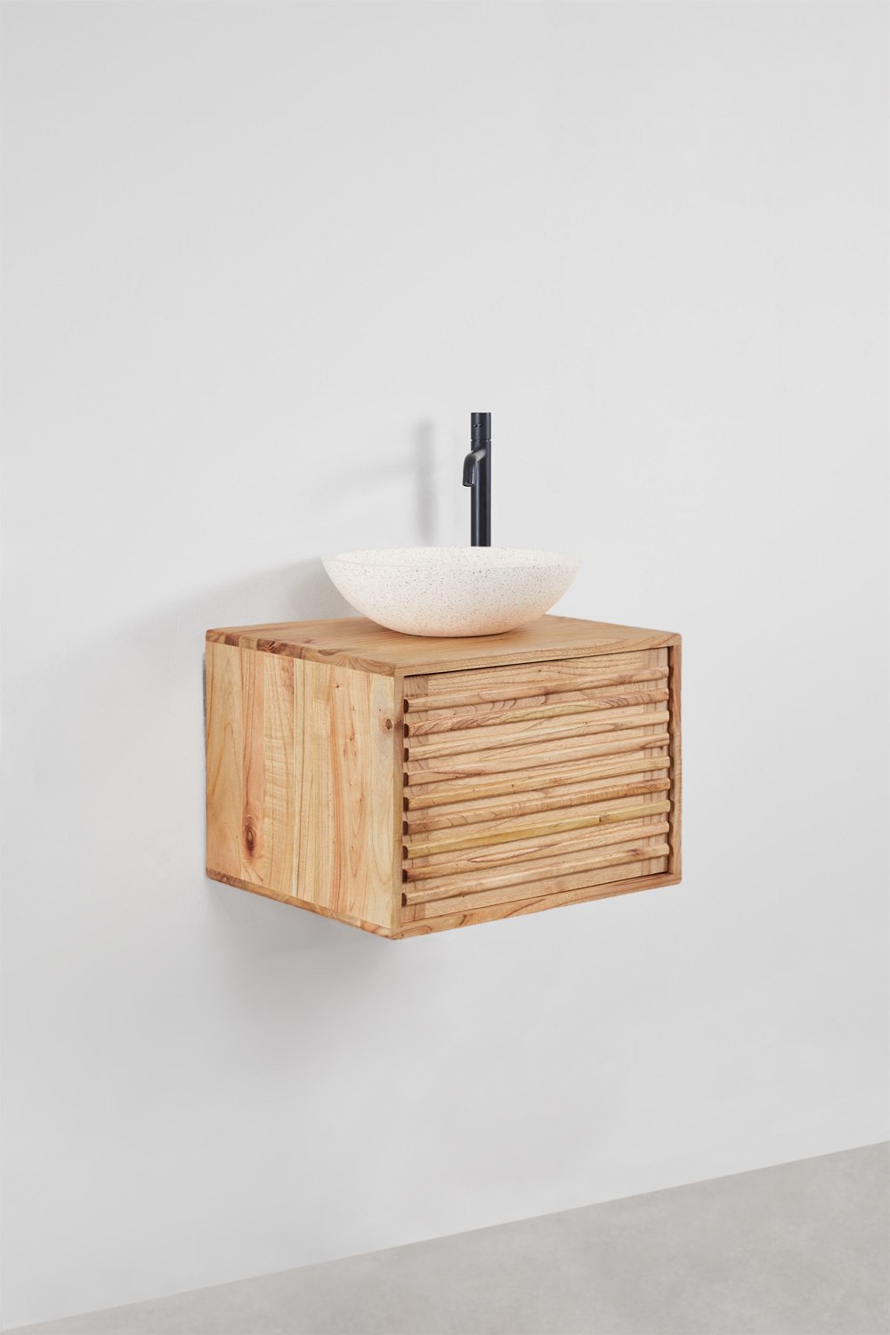 Ensemble de meuble de salle de bain suspendu en bois Deleyna, image de la galerie 3