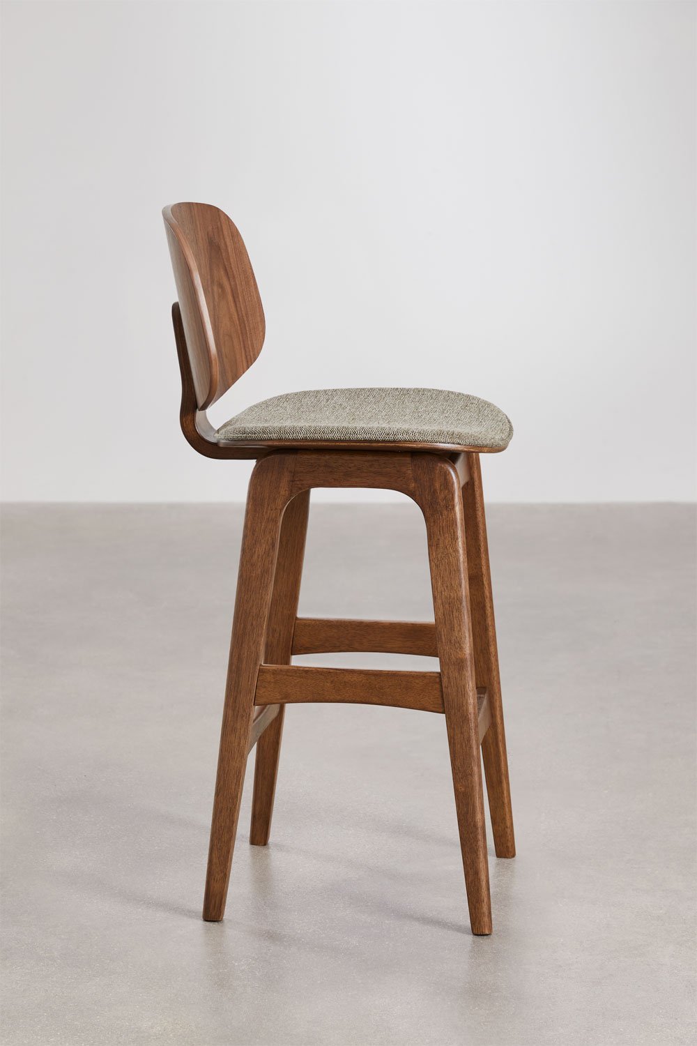 Tabouret haut en bois et tissu Canada, image de la galerie 3