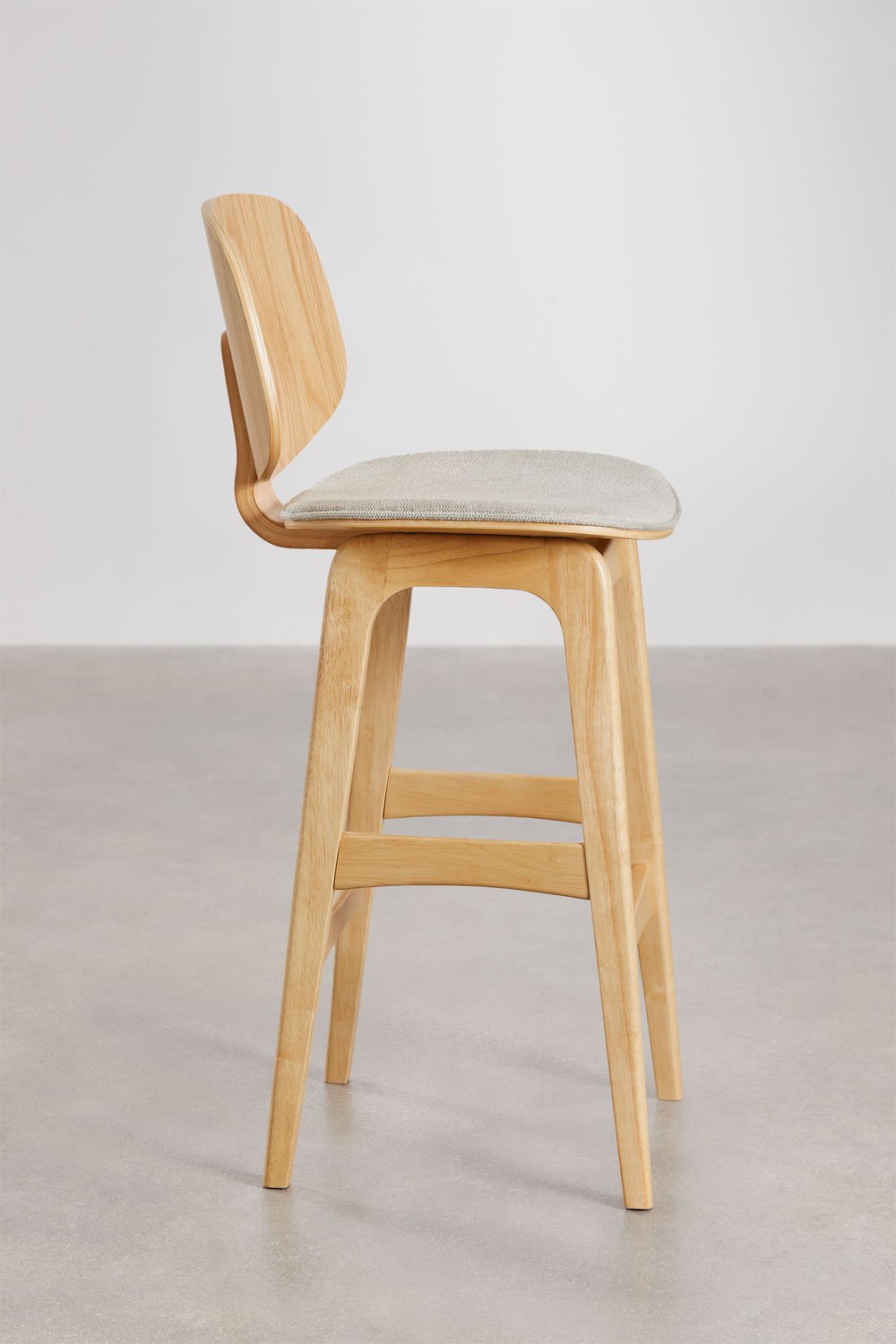 Tabouret haut en bois et tissu Canada, image de la galerie 2
