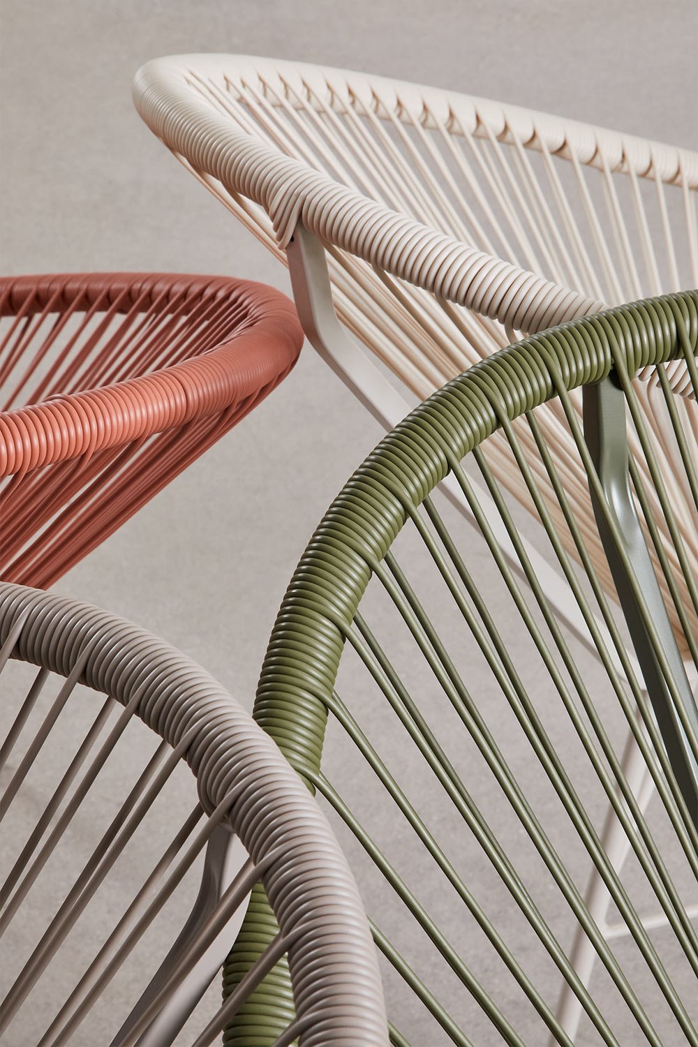 Nouveau fauteuil Acapulco en acier et osier synthétique, image de la galerie 8