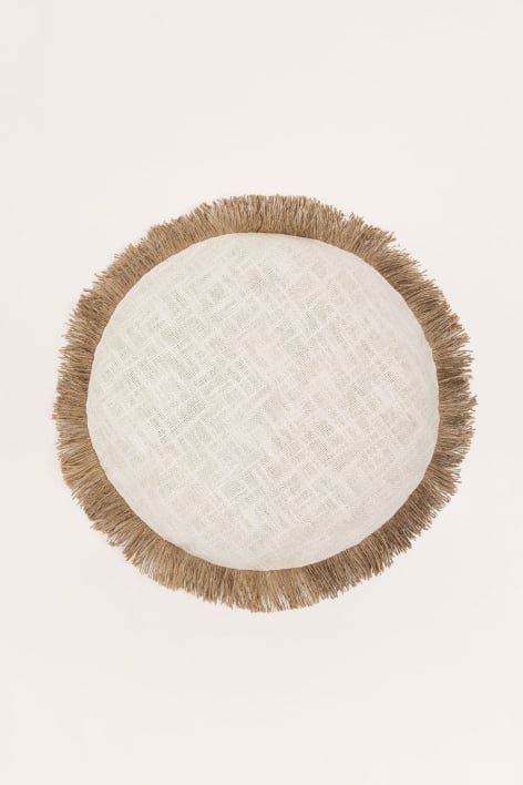 Coussin rond en coton (Ø40 cm) Paraiba