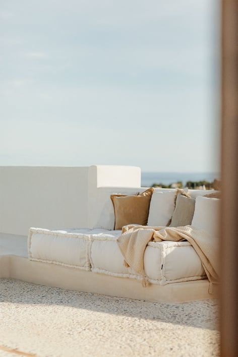Coussin pour canapé modulaire en coton Yebel