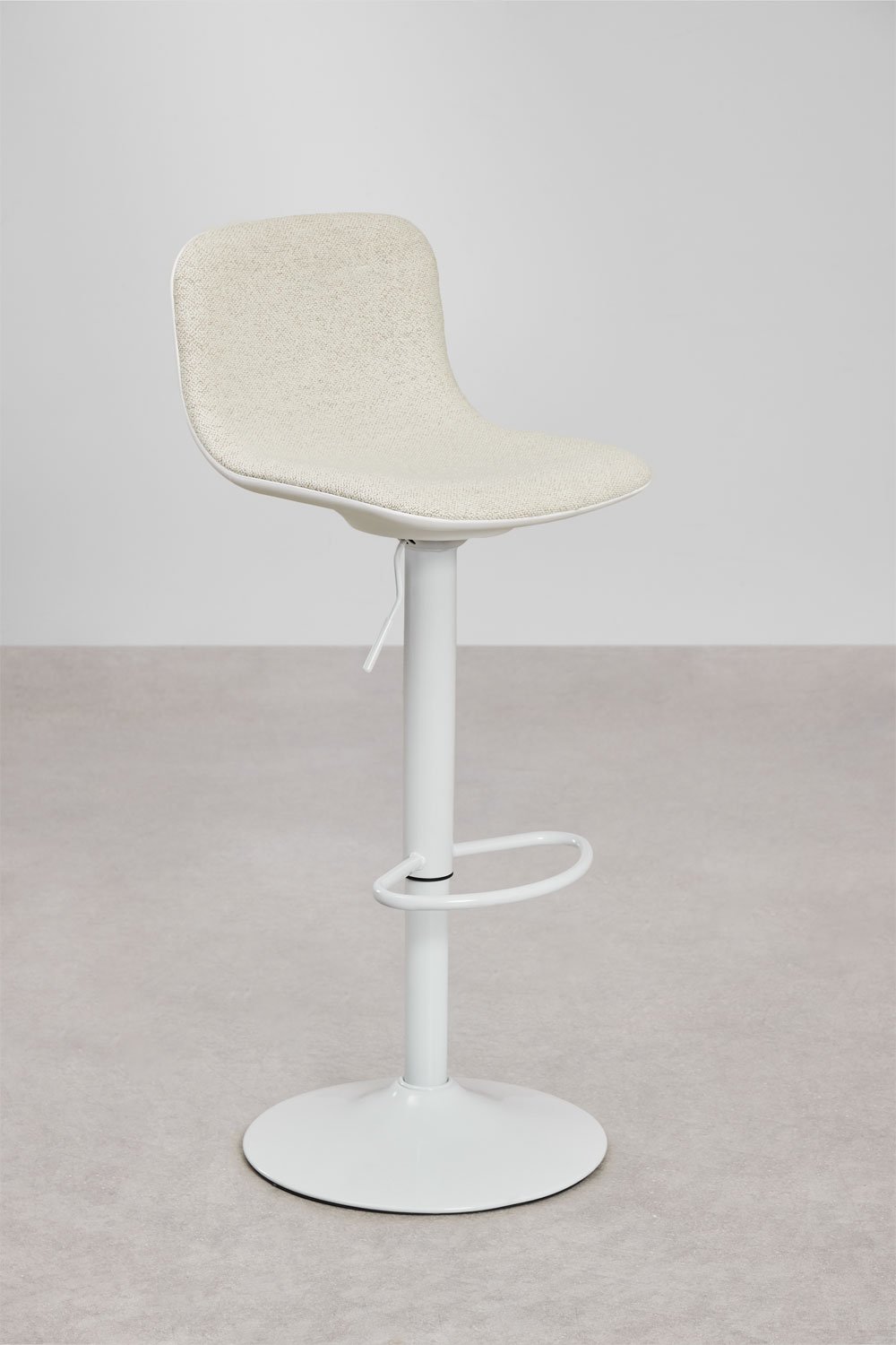 Tabouret haut réglable en bouclé Odeon, image de la galerie 1