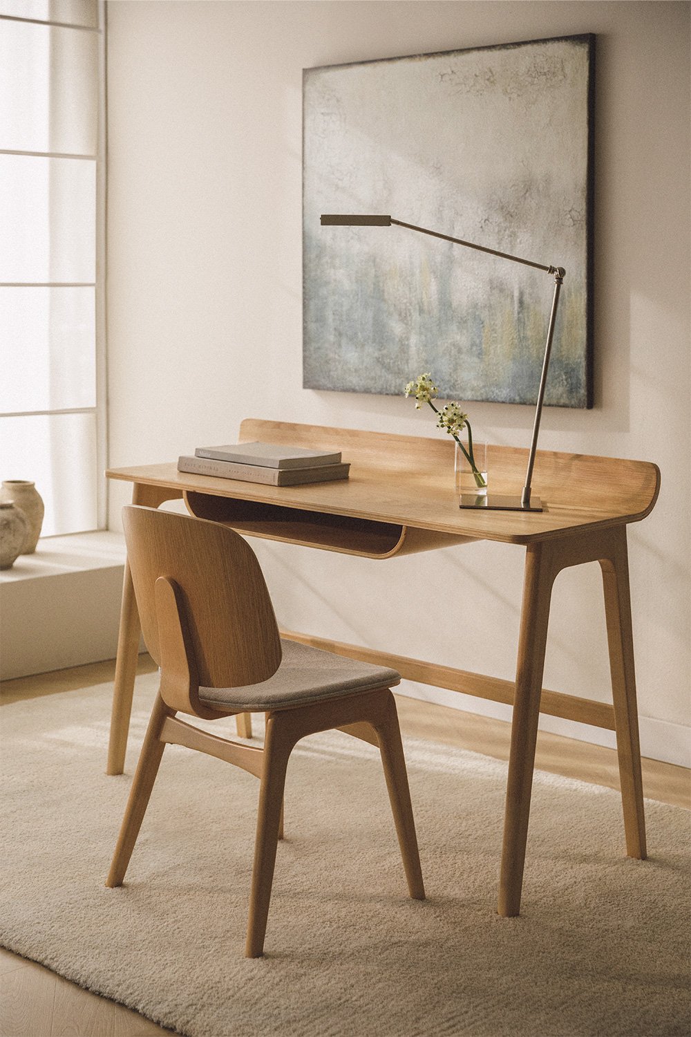 Bureau en bois Colman 120x50 cm, image de la galerie 7